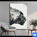 Spannbild Panther Natur Im Schatten Hochformat Produktvorschau mit dem Bild Panther - Natur im Schatten im Format Hochformat.