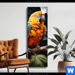 Spannbild Papageien Auf Einem Ast Schmal Produktvorschau mit dem Bild Papageien auf einem Ast im Format Schmal.