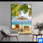 Spannbild Paradies Unter Palmen Hochformat Produktvorschau mit dem Bild Paradies unter Palmen im Format Hochformat.