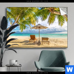 Spannbild Paradies Unter Palmen Querformat Produktvorschau mit dem Bild Paradies unter Palmen im Format Querformat.