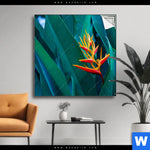 Spannbild Paradiesvogelblume Quadrat Produktvorschau mit dem Bild Paradiesvogelblume im Format Quadrat.