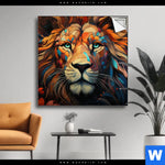 Spannbild Pop Art Leo Quadrat Produktvorschau mit dem Bild Pop Art Leo im Format Quadrat.