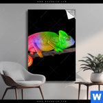 Spannbild Regenbogen Chamaeleon Hochformat Produktvorschau mit dem Bild Regenbogen Chamäleon im Format Hochformat.