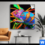 Spannbild Regenbogen Chamaeleon No 2 Quadrat Produktvorschau mit dem Bild Regenbogen Chamäleon No.2 im Format Quadrat.