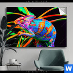 Spannbild Regenbogen Chamaeleon No 2 Querformat Produktvorschau mit dem Bild Regenbogen Chamäleon No.2 im Format Querformat.