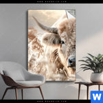 Spannbild Rind Kraft Der Stille Hochformat Produktvorschau mit dem Bild Rind - Kraft der Stille im Format Hochformat.