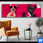 Spannbild Romantik Mit Suessen Hunden Panorama Produktvorschau mit dem Bild Romantik mit süßen Hunden im Format Panorama.