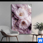 Spannbild Romantische Pfingstrosen Hochformat Produktvorschau mit dem Bild Romantische Pfingstrosen im Format Hochformat.