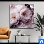 Spannbild Romantische Pfingstrosen Quadrat Produktvorschau mit dem Bild Romantische Pfingstrosen im Format Quadrat.