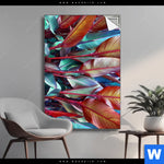 Spannbild Rote Und Smaragdgruene Blaetter Hochformat Produktvorschau mit dem Bild Rote und smaragdgrüne Blätter im Format Hochformat.
