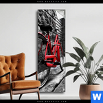Spannbild Rotes Fahrrad In Gasse Schmal Produktvorschau mit dem Bild Rotes Fahrrad in Gasse im Format Schmal.