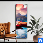 Spannbild Ruhiger Bergsee Schmal Produktvorschau mit dem Bild Ruhiger Bergsee im Format Schmal.