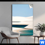 Spannbild Sandduenen Und Seen Hochformat Produktvorschau mit dem Bild Sanddünen und Seen im Format Hochformat.