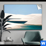 Spannbild Sandduenen Und Seen Querformat Produktvorschau mit dem Bild Sanddünen und Seen im Format Querformat.