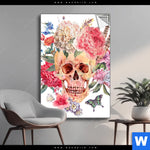 Spannbild Schaedel Im Boho Stil Hochformat Produktvorschau mit dem Bild Schädel im Boho Stil im Format Hochformat.