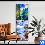 Spannbild Schoener Wasserfall Im Wald Schmal Produktvorschau mit dem Bild Schöner Wasserfall im Wald im Format Schmal.