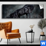 Spannbild Schwarzer Hengst Panorama Produktvorschau mit dem Bild Schwarzer Hengst im Format Panorama.