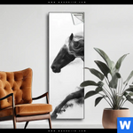 Spannbild Schwarzes Pferd Voller Energie Schmal Produktvorschau mit dem Bild Schwarzes Pferd voller Energie im Format Schmal.