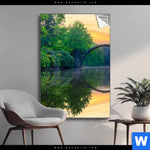 Spannbild See Mit Alter Bruecke Aus Stein Hochformat Produktvorschau mit dem Bild See mit alter Brücke aus Stein im Format Hochformat.