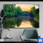 Spannbild See Mit Alter Bruecke Aus Stein Querformat Produktvorschau mit dem Bild See mit alter Brücke aus Stein im Format Querformat.