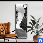 Spannbild Seelenblick Loewe Frau Schmal Produktvorschau mit dem Bild Seelenblick - Löwe & Frau im Format Schmal.