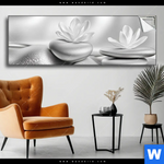 Spannbild Silberne Zen Harmonie Panorama Produktvorschau mit dem Bild Silberne Zen Harmonie im Format Panorama.