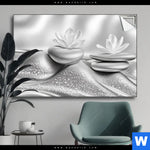 Spannbild Silberne Zen Harmonie Querformat Produktvorschau mit dem Bild Silberne Zen Harmonie im Format Querformat.