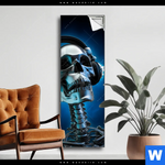 Spannbild Skelett Kopfhoerer Schmal Produktvorschau mit dem Bild Skelett & Kopfhörer im Format Schmal.