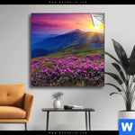 Spannbild Sommerberg Im Sonnenuntergang Quadrat Produktvorschau mit dem Bild Sommerberg im Sonnenuntergang im Format Quadrat.