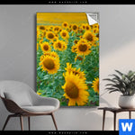 Spannbild Sonnenblumenfeld Hochformat Produktvorschau mit dem Bild Sonnenblumenfeld im Format Hochformat.