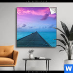 Spannbild Sonnenuntergang Auf Den Malediven Quadrat Produktvorschau mit dem Bild Sonnenuntergang auf den Malediven im Format Quadrat.