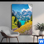 Spannbild Sonniger Tag Am Gletscher Hochformat Produktvorschau mit dem Bild Sonniger Tag am Gletscher im Format Hochformat.