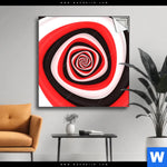 Spannbild Spirale In Rot Weiss Schwarz Quadrat Produktvorschau mit dem Bild Spirale in rot weiß schwarz im Format Quadrat.