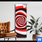 Spannbild Spirale In Rot Weiss Schwarz Schmal Produktvorschau mit dem Bild Spirale in rot weiß schwarz im Format Schmal.