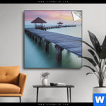 Spannbild Steg Ins Meer Quadrat Produktvorschau mit dem Bild Steg ins Meer im Format Quadrat.