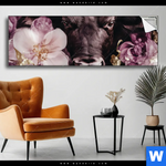Spannbild Stier Mit Blumen Panorama Produktvorschau mit dem Bild Stier mit Blumen im Format Panorama.