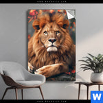 Spannbild Stolzer Blick Des Loewen Hochformat Produktvorschau mit dem Bild Stolzer Blick des Löwen im Format Hochformat.