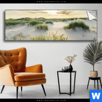 Spannbild Strand Mit Sandduenen Panorama Produktvorschau mit dem Bild Strand mit Sanddünen im Format Panorama.