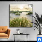 Spannbild Strand Mit Sandduenen Quadrat Produktvorschau mit dem Bild Strand mit Sanddünen im Format Quadrat.