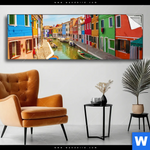 Spannbild Strassen Von Venedig Panorama Produktvorschau mit dem Bild Straßen von Venedig im Format Panorama.