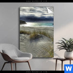 Spannbild Stuermischer Himmel Am Strand Hochformat Produktvorschau mit dem Bild Stürmischer Himmel am Strand im Format Hochformat.