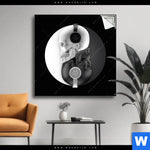 Spannbild Totenkopf Yin Yang Quadrat Produktvorschau mit dem Bild Totenkopf Yin Yang im Format Quadrat.