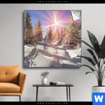 Spannbild Verschneiter Wald Quadrat Produktvorschau mit dem Bild Verschneiter Wald im Format Quadrat.