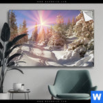 Spannbild Verschneiter Wald Querformat Produktvorschau mit dem Bild Verschneiter Wald im Format Querformat.