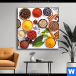 Spannbild Vielfaeltige Gewuerze Quadrat Produktvorschau mit dem Bild Vielfältige Gewürze im Format Quadrat.