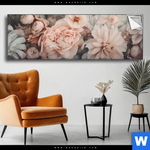 Spannbild Vintage Blueten Im Retro Stil Panorama Produktvorschau mit dem Bild Vintage Blüten im Retro-Stil im Format Panorama.