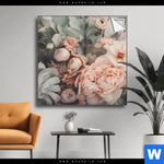 Spannbild Vintage Blueten Im Retro Stil Quadrat Produktvorschau mit dem Bild Vintage Blüten im Retro-Stil im Format Quadrat.