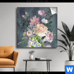 Spannbild Vintage Blumen No 3 Quadrat Produktvorschau mit dem Bild Vintage Blumen No. 3 im Format Quadrat.