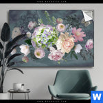 Spannbild Vintage Blumen No 3 Querformat Produktvorschau mit dem Bild Vintage Blumen No. 3 im Format Querformat.