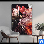 Spannbild Vintage Blumenstrauss Hochformat Produktvorschau mit dem Bild Vintage Blumenstrauß im Format Hochformat.